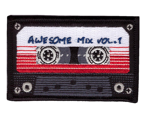 Velcro Awesome Mix Tape Cassette Retro 80's Galaxy Guardians Old School Jacket Patch - Titan One