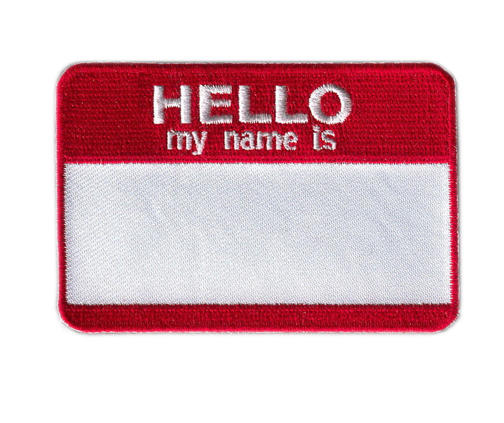 Iron on Blank Hello My Name is  Gear Rucking Patch - Titan One