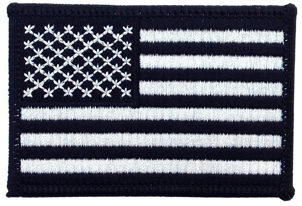 Velcro Black - White American US Flag Biker Tactical Operator Army Patch - Titan One