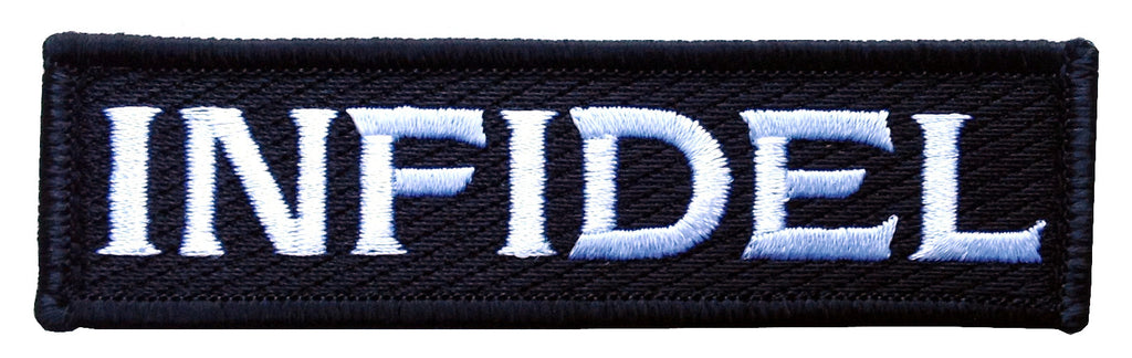 Velcro Infidel Black- White Military Tactical Morale Patch - Titan One