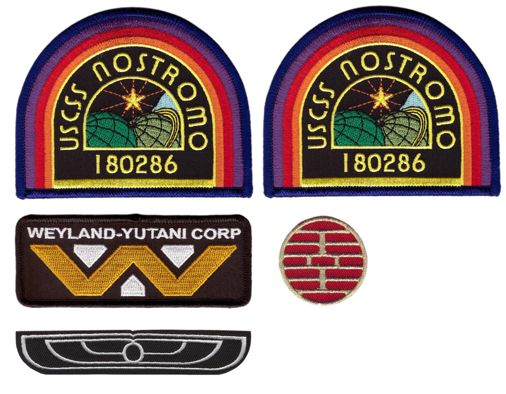 5 pcs Set - Alien Movie Weyland Corporation Nostromo Crew Wings Costume Patches - Titan One